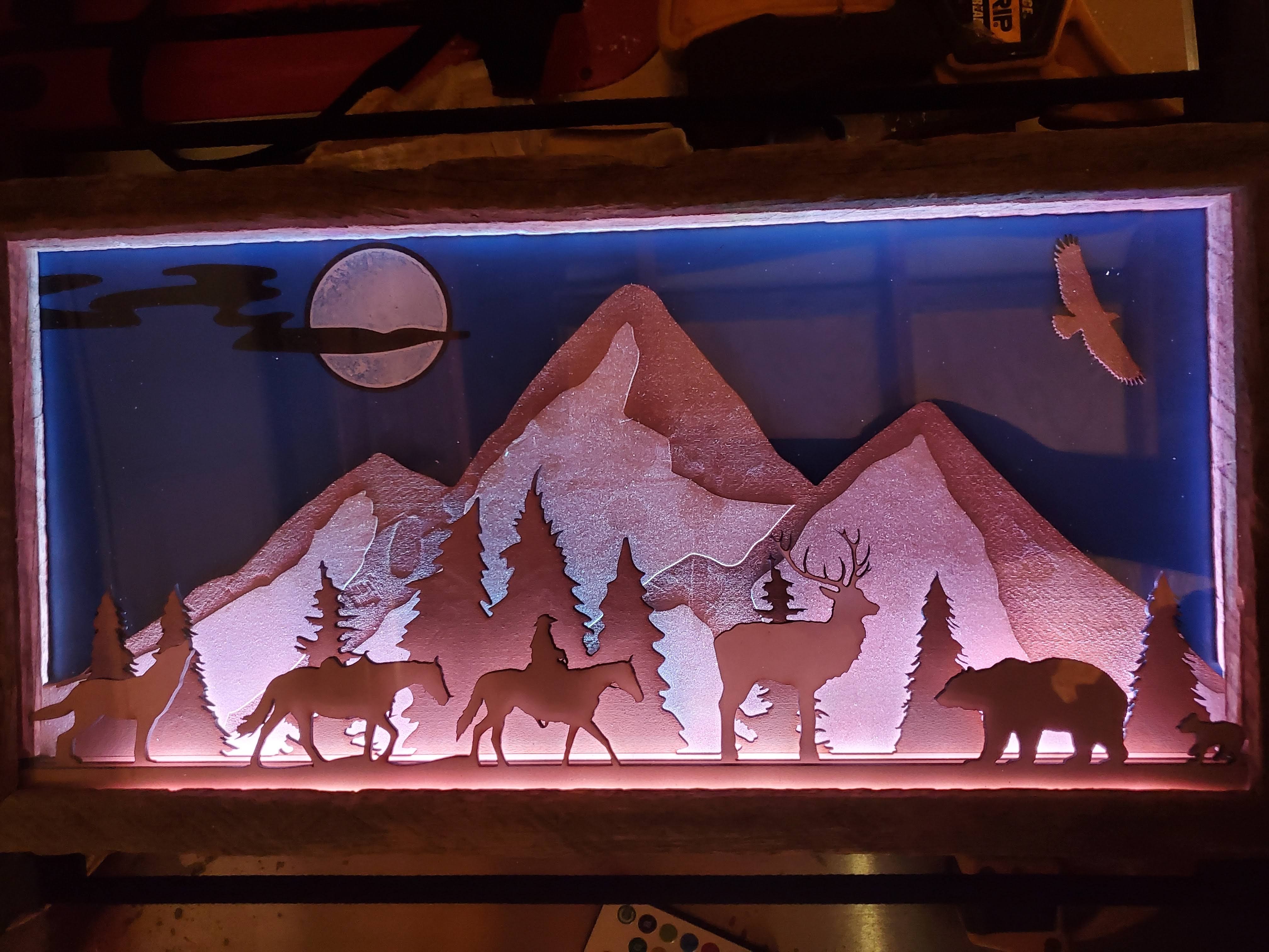 Layered Illuminated Artwork